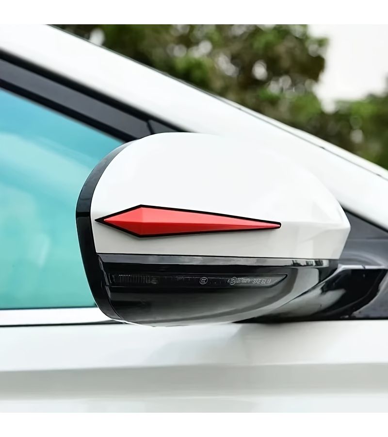 Car Door Anti Collision Strips 4pcs White Rear Bumper Protector Rearview Mirror Protection Stickers Door Edge Scratch Protection Decoration - Image 1