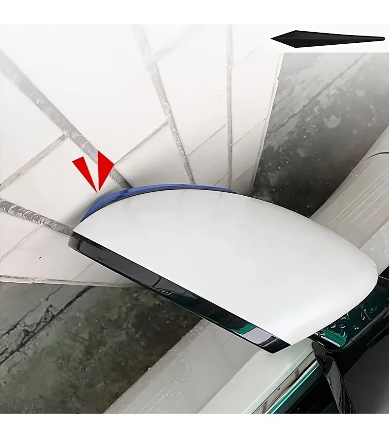 Car Door Anti Collision Strips 4pcs White Rear Bumper Protector Rearview Mirror Protection Stickers Door Edge Scratch Protection Decoration - Image 5