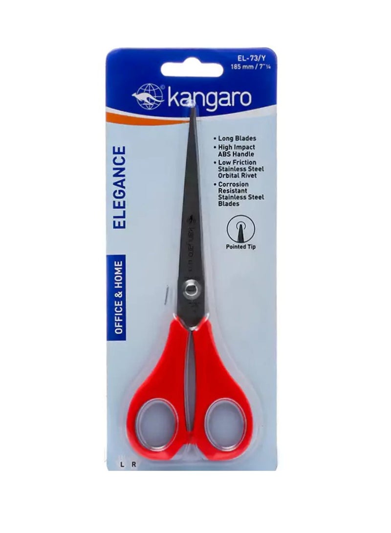 Kangaro مقص أنيق قطعة واحدة بطول 185 مم بألوان متنوعة - Image 1