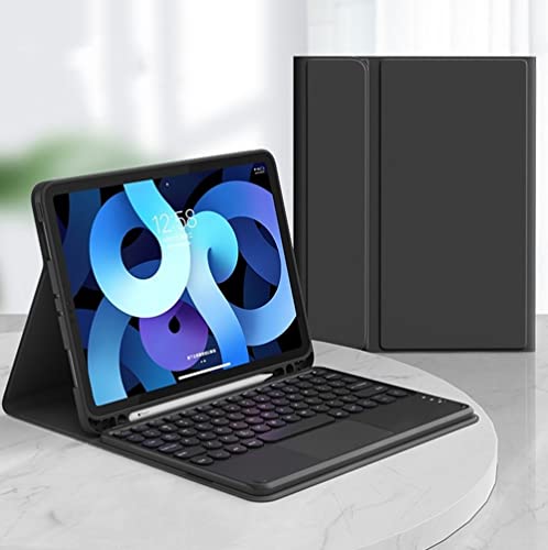 HENGHUI Keyboard Case for iPad 11th Gen (A16 11" 2025)/ iPad 10th Generation 10.9" 2022 Case with Cute Round Key Candy Color Touchpad Keyboard (Black) - Image 1