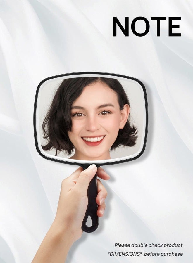 OMIRO Hand Mirror, Black Handheld Mirror with Handle, 6.6" W x 9.2" L, Pack of 3 - Image 2