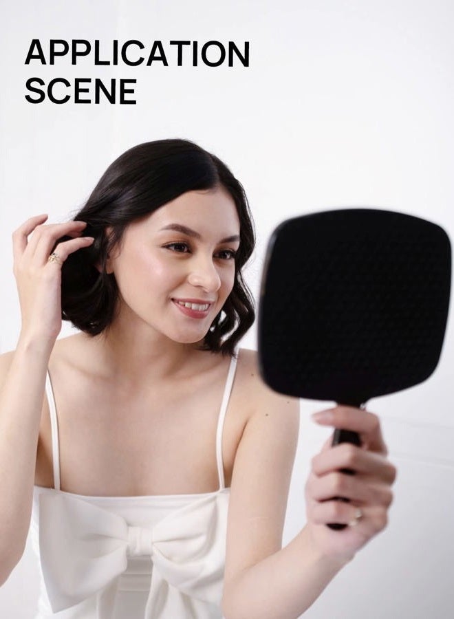 OMIRO Hand Mirror, Black Handheld Mirror with Handle, 6.6" W x 9.2" L, Pack of 3 - Image 5