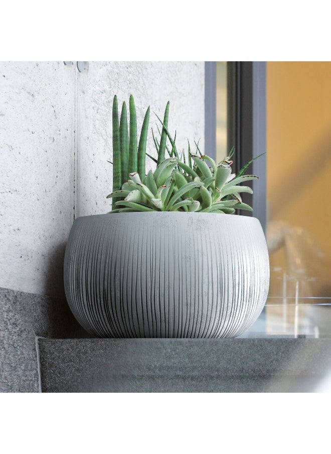 Concrete Bowl Round Flower Pot with Insert Grey and Black 9 L - pzsku/Z78BF15A834F5951273C1Z/45/_/1708594630/550776ed-3e33-4059-a8f5-54428f54f948