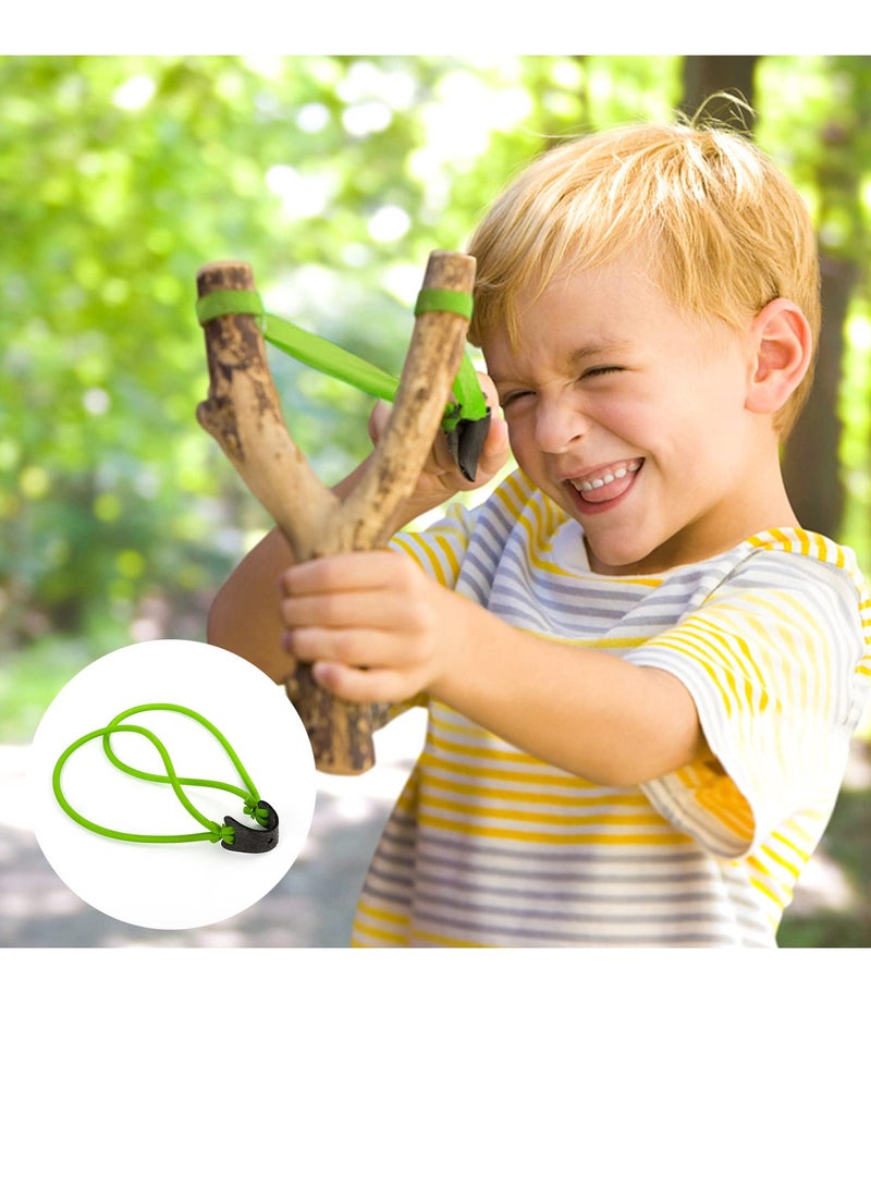 Excefore Slingshot Rubber Bands, 15 Pcs Slingshot Elastic Band, Hunting Catapults Rubber Bands, Catapult Elastics Tube, Non-Slip, Stretchy, for Outdoor Hunting Target Shooting Practice(Green) - Image 2
