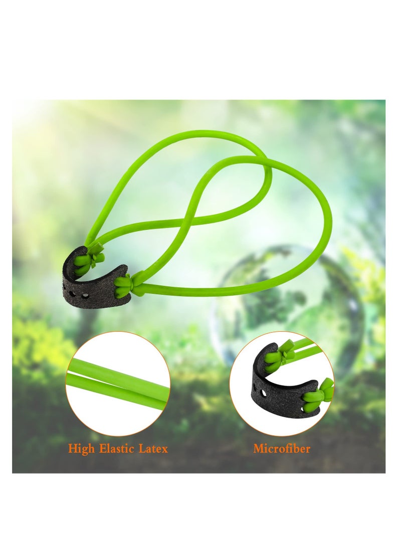 Excefore Slingshot Rubber Bands, 15 Pcs Slingshot Elastic Band, Hunting Catapults Rubber Bands, Catapult Elastics Tube, Non-Slip, Stretchy, for Outdoor Hunting Target Shooting Practice(Green) - Image 3