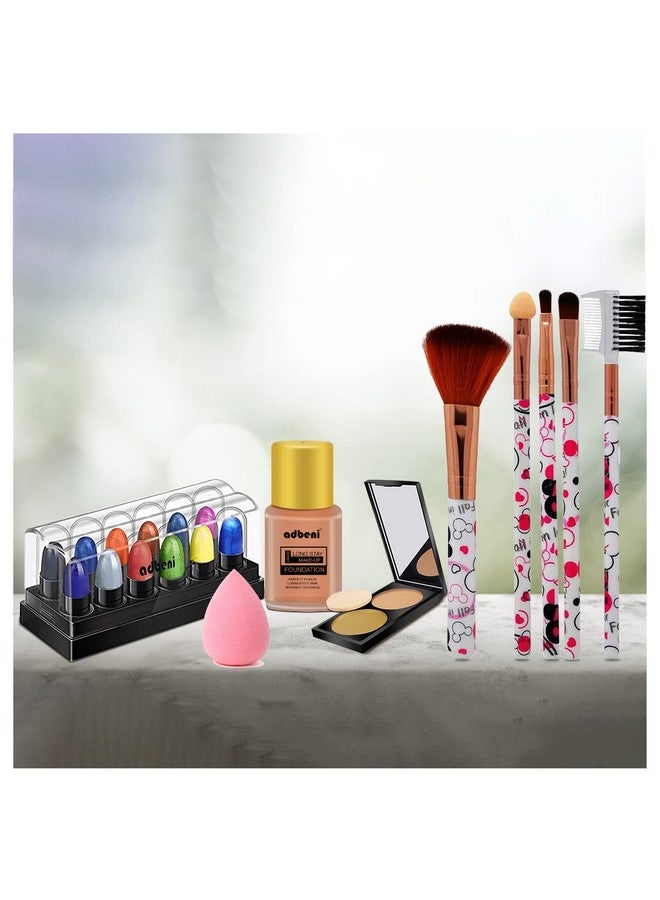 adbeni Love Forever Essential Make Up Combo, Pack Of 5 | Party & Casual Go Out, Glowing And Vibrant Finish For Wheatish Tone - Image 1