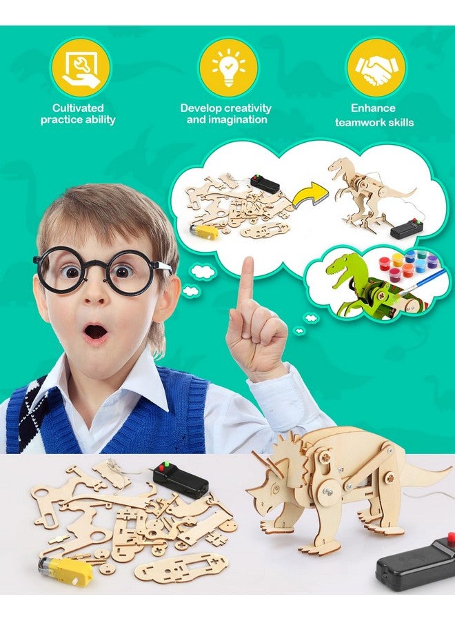 بوراكسي ألعاب الديناصورات، مجموعات جذعية 4 في 1 للأطفال من سن 8 إلى 10 سنوات، ألعاب للأعمار من 8 إلى 13 سنة، مشاريع بناء علمية تعليمية، ألغاز خشبية ثلاثية الأبعاد، حرف روبوتية، هدايا للأولاد والبنات من سن 7 إلى 8 سنوات و9 سنوات و10 سنوات و11 سنة و12 سنة و13 سنة - Image 2