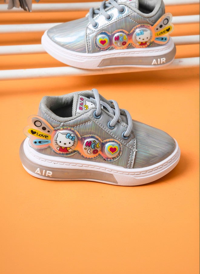 KATS Girls Hello Kitty Textured Sneakers with Comfort Insole - Image 1