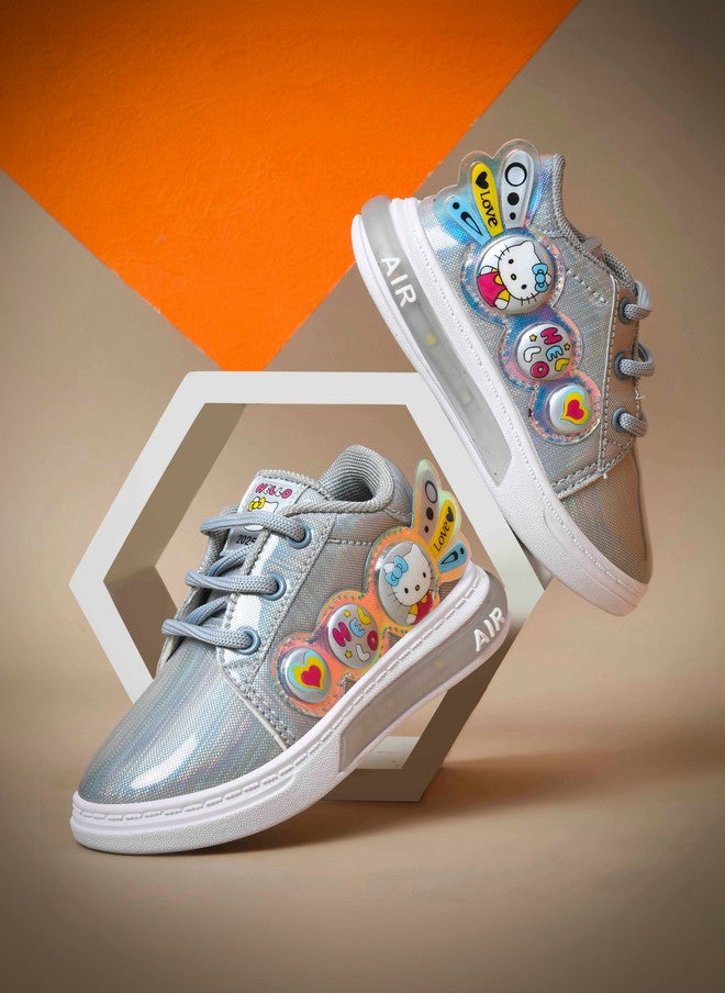 KATS Girls Hello Kitty Textured Sneakers with Comfort Insole - Image 2