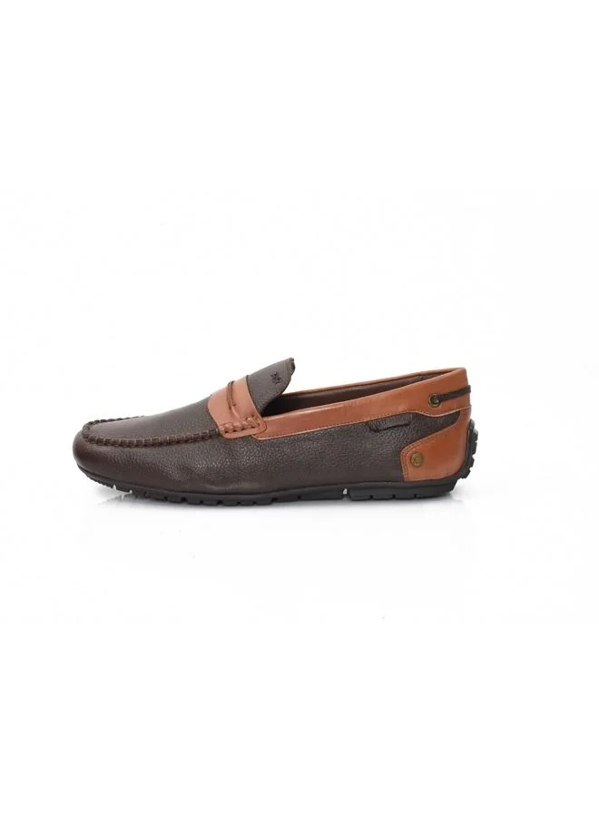 ATTILIO Men's ALDOS 7 Oxford Derby Loafer Slip On Comfort Tan Brown Leather Work Office Formal Occasion Party Casual Wear Italian Design Anti Skid Padded Insole Trendy Fashion Premium Shoes