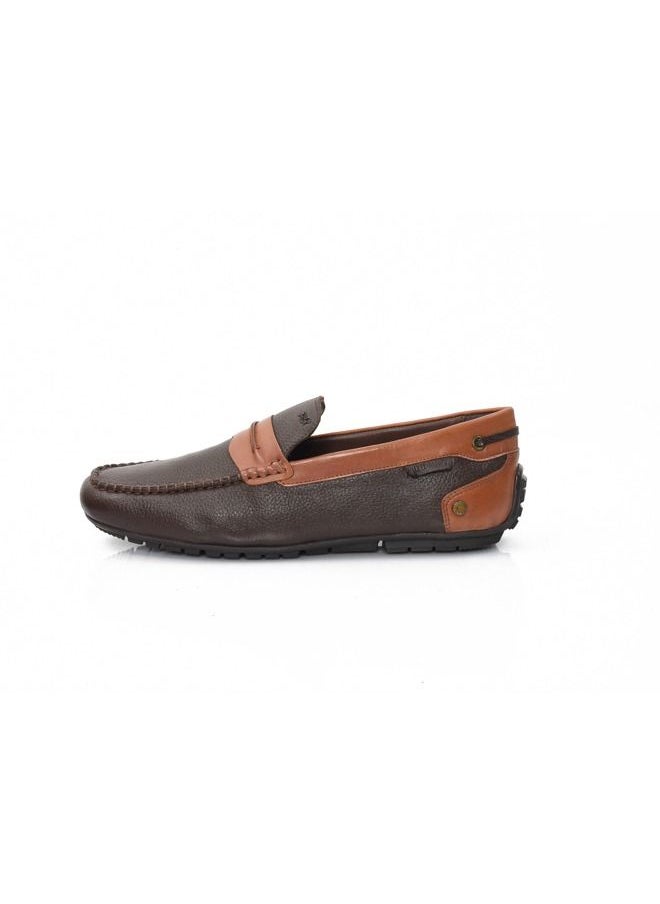 ATTILIO - Men's ALDOS 7 Oxford Derby Loafer Slip On Comfort Tan Brown Leather Work Office Formal Occasion Party Casual Wear Italian Design Anti Skid Padded Insole Trendy Fashion Premium Shoes - Image 1
