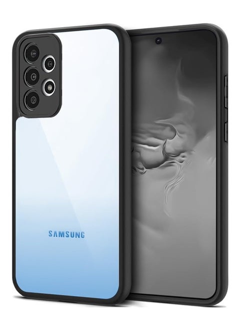 جولدن ماسك لهاتف سامسونج جالاكسي اية 52/اية 52 اس (Samsung Galaxy A52/A52s) جراب حافظة مع عدسة كاميرا واقية وإطار اسود