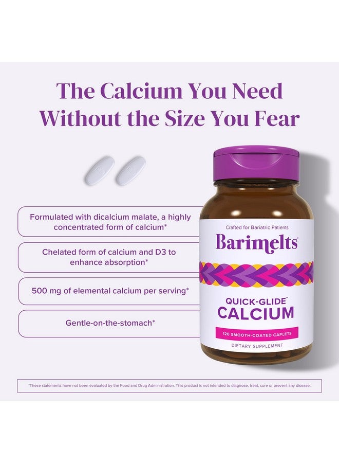 Barimelts Quick-Glide™ Calcium - 120 Smooth-Coated Caplets (1-Month Supply) - Bariatric Calcium Supplements for Women Support Bone Health After Bariatric Surgery - Image 3