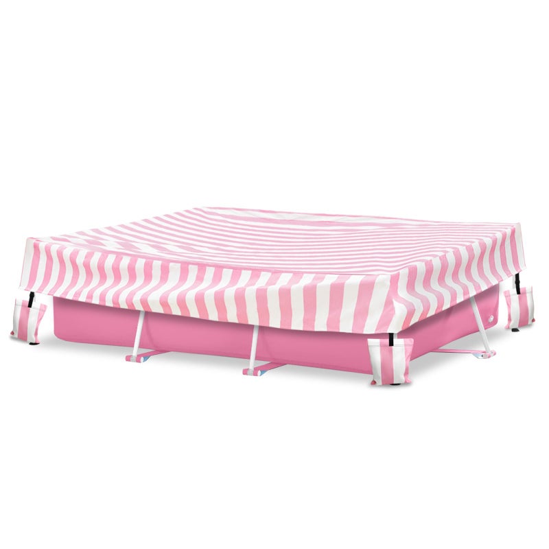 Sobana Rectangular Pool Cover,Waterproof Covers for 7' x 5' x 24" Rectangular Metal Frame Above Ground Outdoor Swimming Pool,with Tie-Down Ropes & 4 Sandbags,Increase Stability(Cover only,Pink) - Image 1