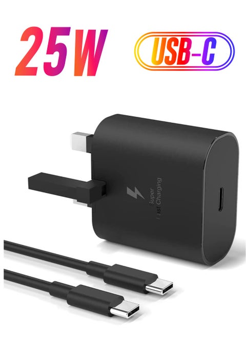 25W USB C Charger Replacement for Samsung Galaxy S23/S23 Ultra/S22/S22+/S21/S21 FE/A73/A23/A33/A53/Z Flip 4/Z Fold 4, Type C PD3.0 & PPS Super Fast Charger Plug with 2m Charging Cable