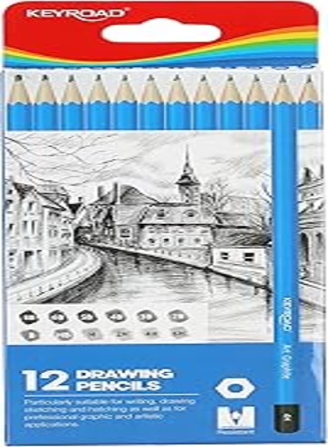 Keyroad 12 graphite drawing pencil set kr972271