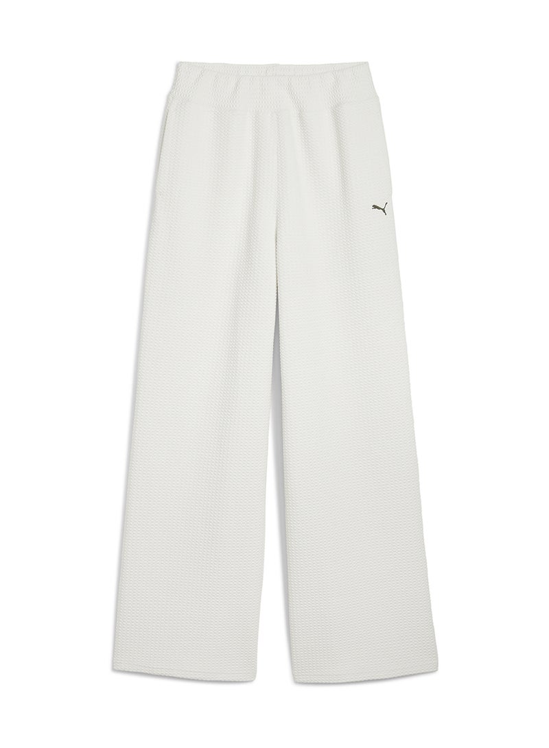 PUMA Studio Textured High Waist Sweatpants - Image 1