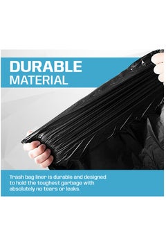 Hi Care (Pack of 100 Bags) Hi-Care Garbage Bag Black 45X50cm 15 Micron Heavy Duty Oxo Biodegradable Plastic Bag Small Trash Bags Dustbin Bags Waste Bag Office Bag Strong & Durable Bin Bag Garbage Bag Small  - Image 5