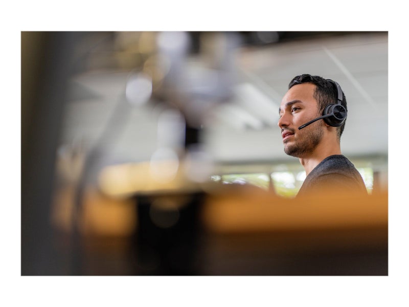 Poly - Voyager 4320 UC Wireless Headset + Charge Stand (Plantronics) - Headphones with Boom Mic - Connect to PC/Mac via USB-A Bluetooth Adapter, Cell Phone via Bluetooth - Works with Teams, Zoom &More - Image 5