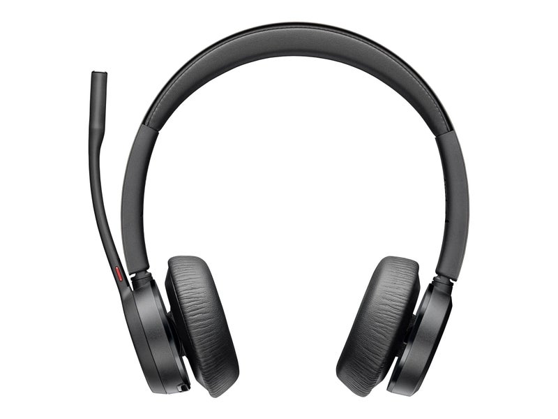 Poly - Voyager 4320 UC Wireless Headset + Charge Stand (Plantronics) - Headphones with Boom Mic - Connect to PC/Mac via USB-A Bluetooth Adapter, Cell Phone via Bluetooth - Works with Teams, Zoom &More - Image 2