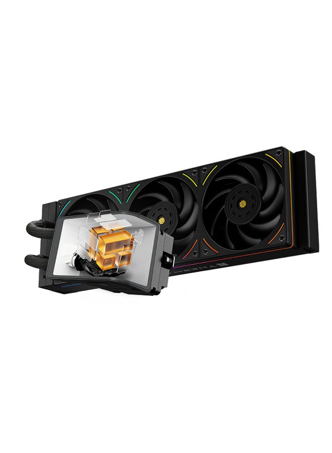 Thermalright Wonder Vision 360 UB ARGB Black AIO CPU Liquid Cooler,for AM5/Intel LGA1851/1700,6.67-inch 3D Curved Screen with 2400x1080 Resolutions,Magnetic Panel Screen - Image 1