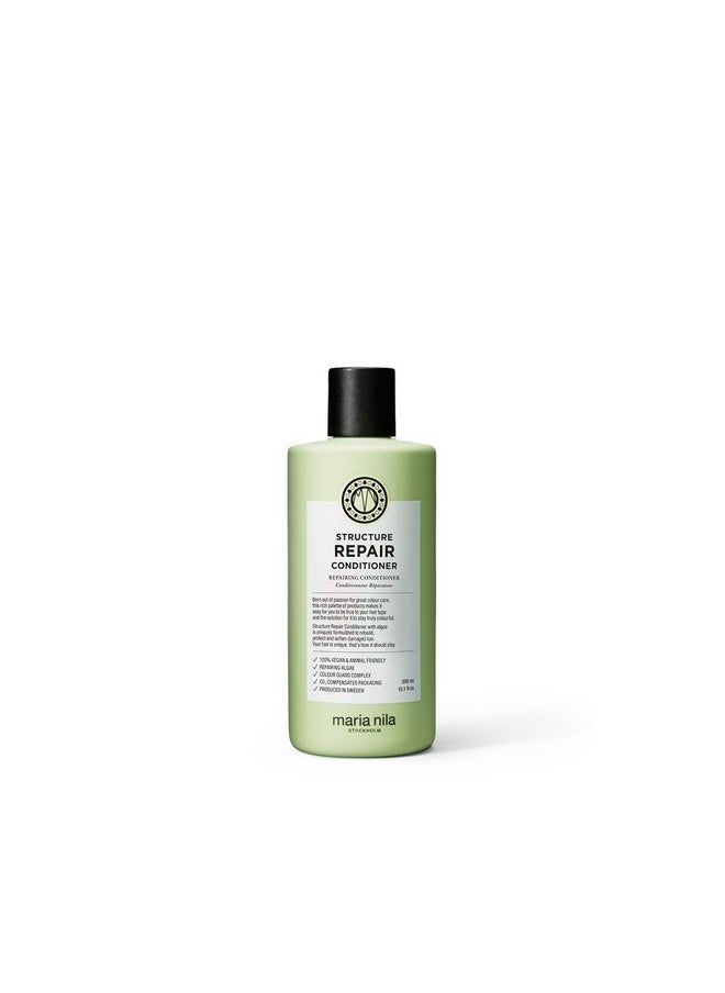 Maria Nila Maria Nila Structure Repair, Conditioner 10.1 Fl Oz, For Damaged & Chemically Treated Hair, Algae Extract Rebuilds & Moisturizes, 100% Vegan & Sulfate/Paraben free  - Image 1