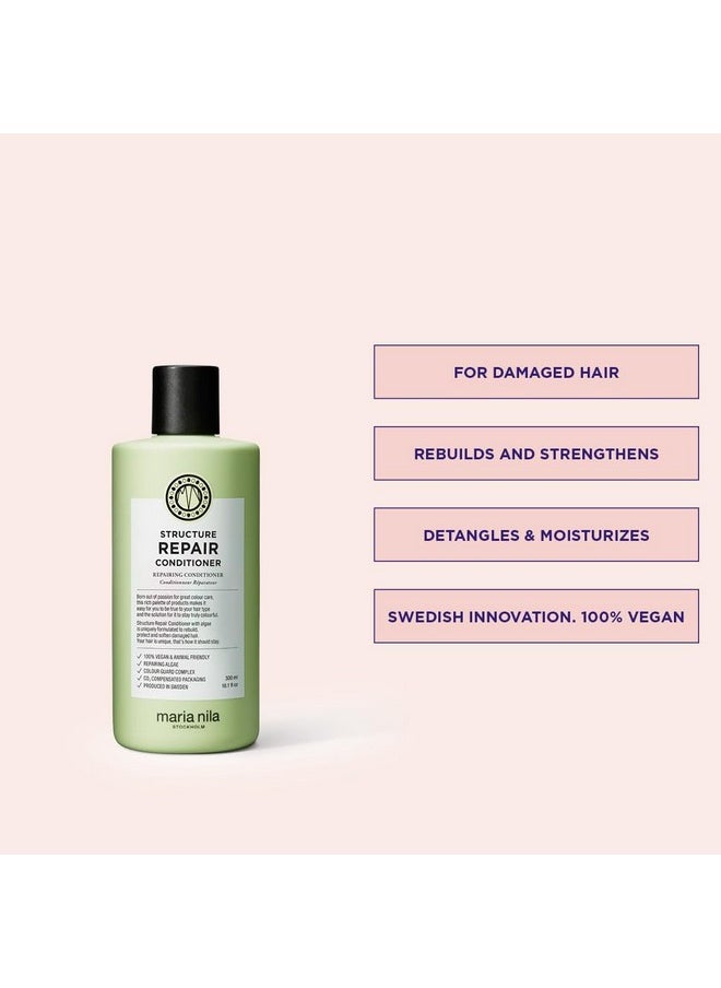 Maria Nila Maria Nila Structure Repair, Conditioner 10.1 Fl Oz, For Damaged & Chemically Treated Hair, Algae Extract Rebuilds & Moisturizes, 100% Vegan & Sulfate/Paraben free  - Image 2