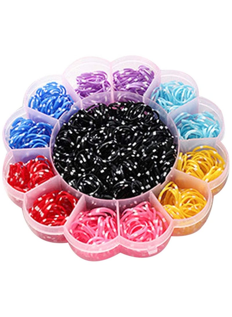 ORiTi أربطة مطاطية مرنة لربطة الشعر، 800 قطعة، شريط حامل ذيل حصان متعدد الألوان للأطفال - Image 1