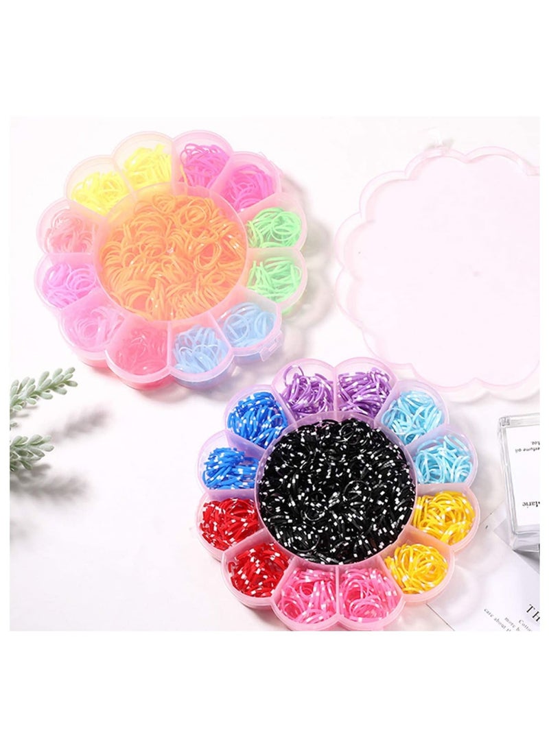 ORiTi أربطة مطاطية مرنة لربطة الشعر، 800 قطعة، شريط حامل ذيل حصان متعدد الألوان للأطفال - Image 5