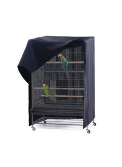 PONY DANCE Pets Product Universal Birdcage Cover Blackout & Breathable Birdcage Cover For Pets' Good Night, Large, Black, 35 L X 25 W X 47 In H  - Image 1