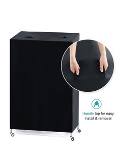PONY DANCE Pets Product Universal Birdcage Cover Blackout & Breathable Birdcage Cover For Pets' Good Night, Large, Black, 35 L X 25 W X 47 In H  - Image 5