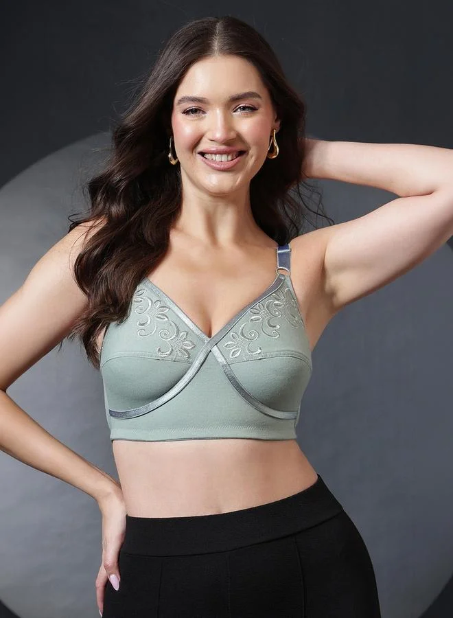 Clovia Non-Padded Non-Wired Full-Figure Bra - Cotton