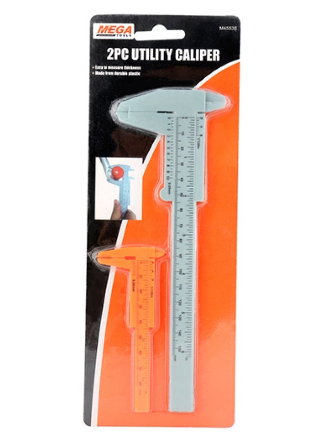 MEGA 2  Pieces Utility Caliper Easy To Measure Thickness Made From Durable Plastic 45538  - Image 1