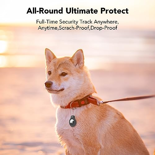SPGUARD for AirTag Holder Case with Keychain, Air Tags-4 Pack for Apple Air Tag Holder with Wire Cable Lock Key Ring Chain Air Tagholder Accessories for GPS Item Tracker Kids,Keys,Luggage - Image 5