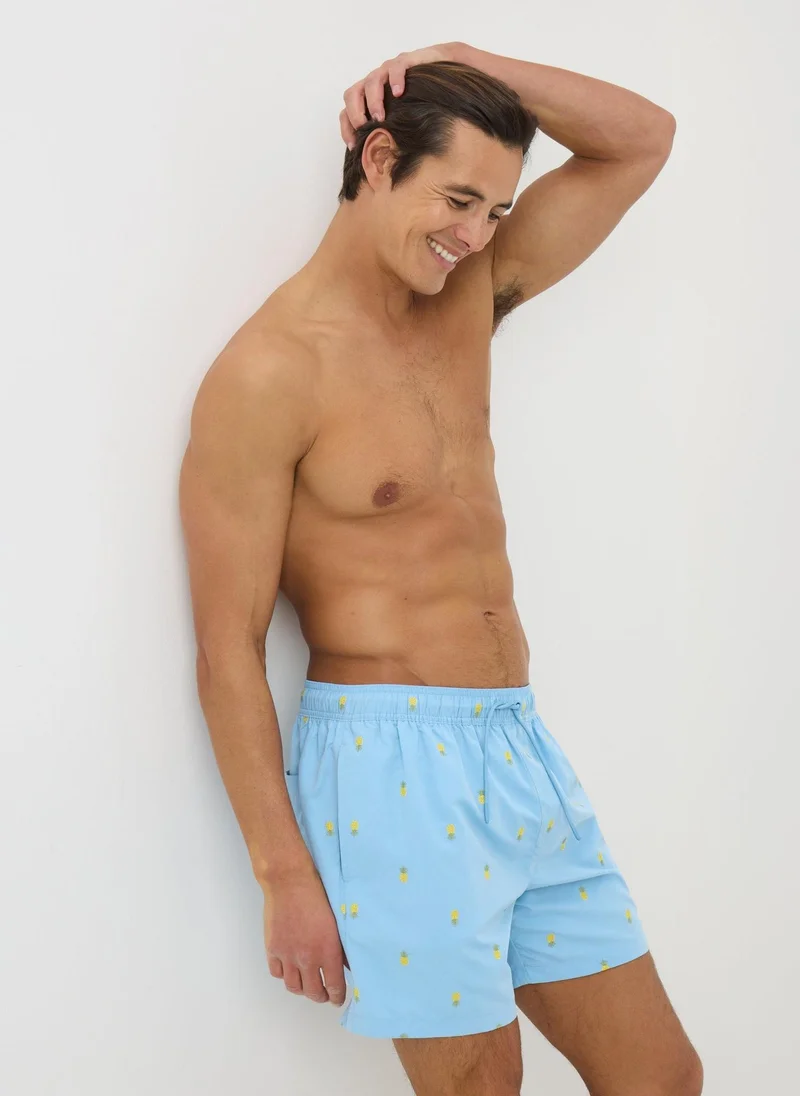 Matalan Blue Pineapple Swim Shorts