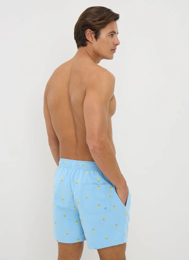 Matalan Blue Pineapple Swim Shorts