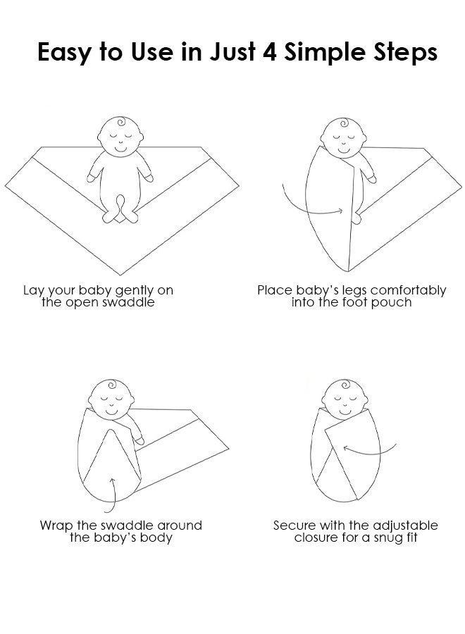 لطف وحضن بطانية قماط للأطفال، لفافة قماط فائقة النعومة للرضع، قماط بغطاء للرأس للأطفال للجنسين، وردي - Image 5