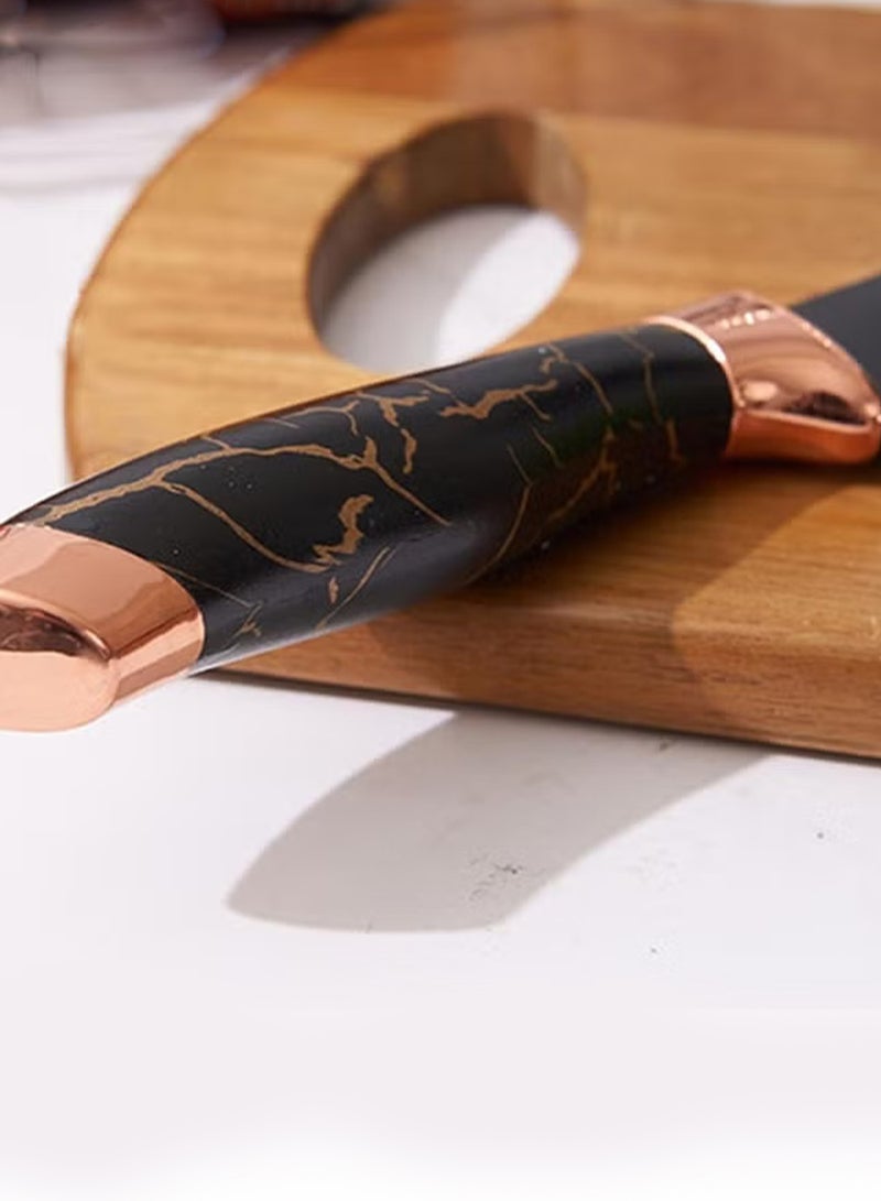 الموجة التالية مجموعة سكاكين المطبخ - مجموعة سكاكين احترافية مكونة من 9 قطع مع كتلة أكريليك من الفولاذ المقاوم للصدأ عالي الكربون مع مبراة سكين - حادة للغاية - Image 4