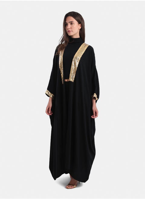 Relaxed Fit Abaya with Sequins