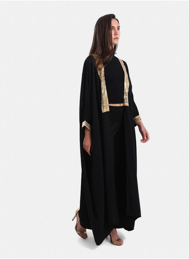 Carina - Relaxed Fit Abaya with Sequins - Image 1