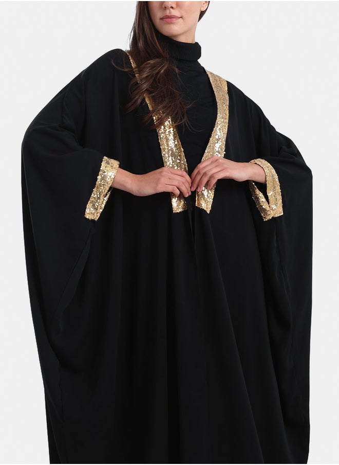 Carina - Relaxed Fit Abaya with Sequins - Image 1
