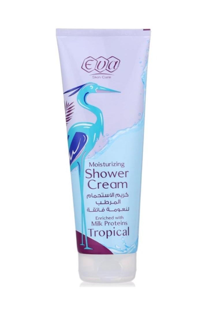 إيفا كريم الاستحمام المرطب الاستوائية + لوشن الجسم للعناية بالبشرة من إيفا بالروائح الاستوائية 240 ملى - Image 3