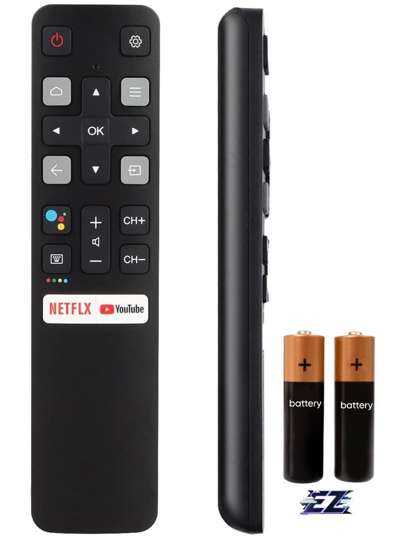 ELTRAZONE - Universal Remote Control for All TCL Smart TVs, RC802V Replacement Remote Control for All TCL Android 4K TVs - No Setup Required [No Voice Commands] with battery - Image 1