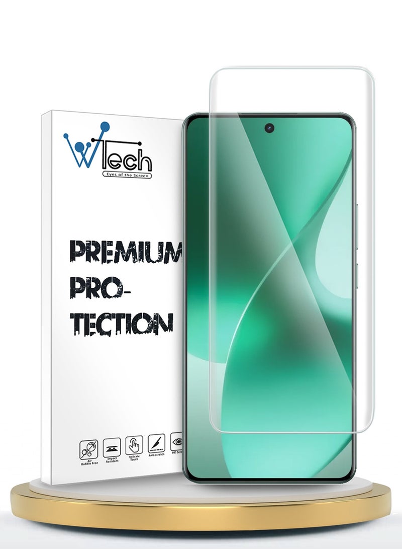 دبليو تيك حامي شاشة زجاج مقسى كامل للغراء الكامل لسلسلة Realme 15 5G 2025 بريميوم E2E (MSGECN) - شفاف - Image 1