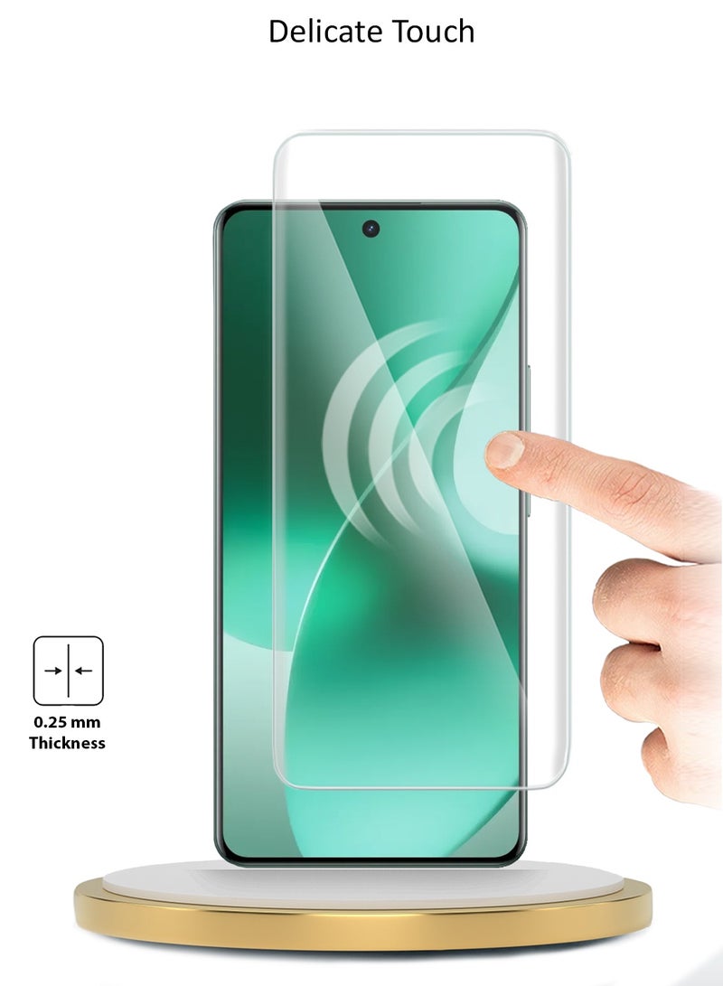 دبليو تيك حامي شاشة زجاج مقسى كامل للغراء الكامل لسلسلة Realme 15 5G 2025 بريميوم E2E (MSGECN) - شفاف - Image 4