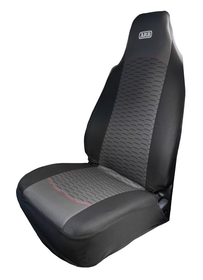 ARB Slip On Car Seat Cover Series 3 Black/Grey (New Version) – 08500022, Heavy Duty Washable Polyester Seat Protector, Bucket Seat Cover, Seat Protection, ARB Seat Cover, Universal Fit - Image 4