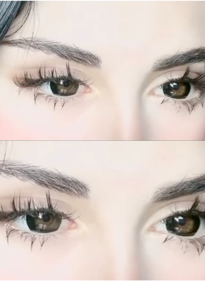 Unibling Baby Doll Black Yearly Colored Prescription Contact Lenses, Unisex Cosmetic Contact Lenses, Enlargement Collection, Black, With Case  - Image 2