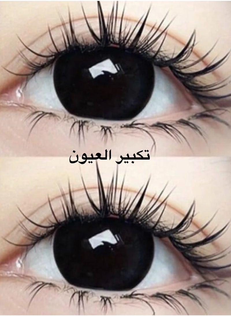 Unibling Baby Doll Black Yearly Colored Prescription Contact Lenses, Unisex Cosmetic Contact Lenses, Enlargement Collection, Black, With Case  - Image 5