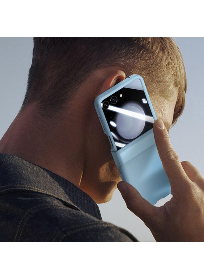 اس-توب جراب لهاتف Samsung Galaxy Z Flip6، مصنوع من ثلاثة أجزاء مدمجة مع جلد الكمبيوتر، جراب مقاوم للصدمات - Image 4