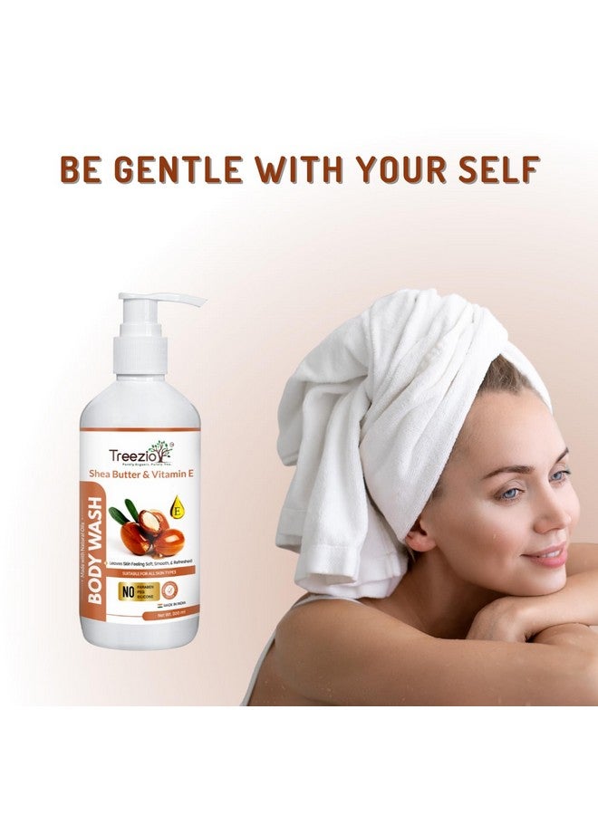 Treezio Shea Butter & Vitamin E Body Wash Gel (300ml) | Bodywash for Intense Hydration and Protection | Natural Body Wash for Women & Men | No Paraben and Silicone - Image 5